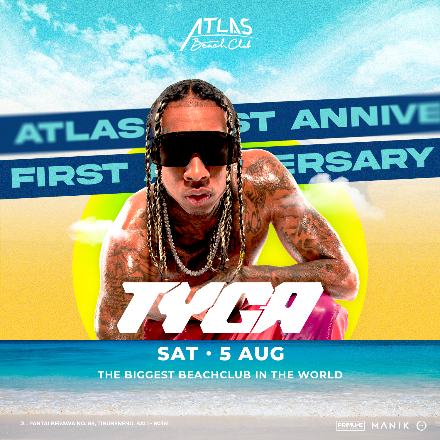HW Group welcomes Tyga as the star performer for Atlas Beach Club’s 1st anniversary