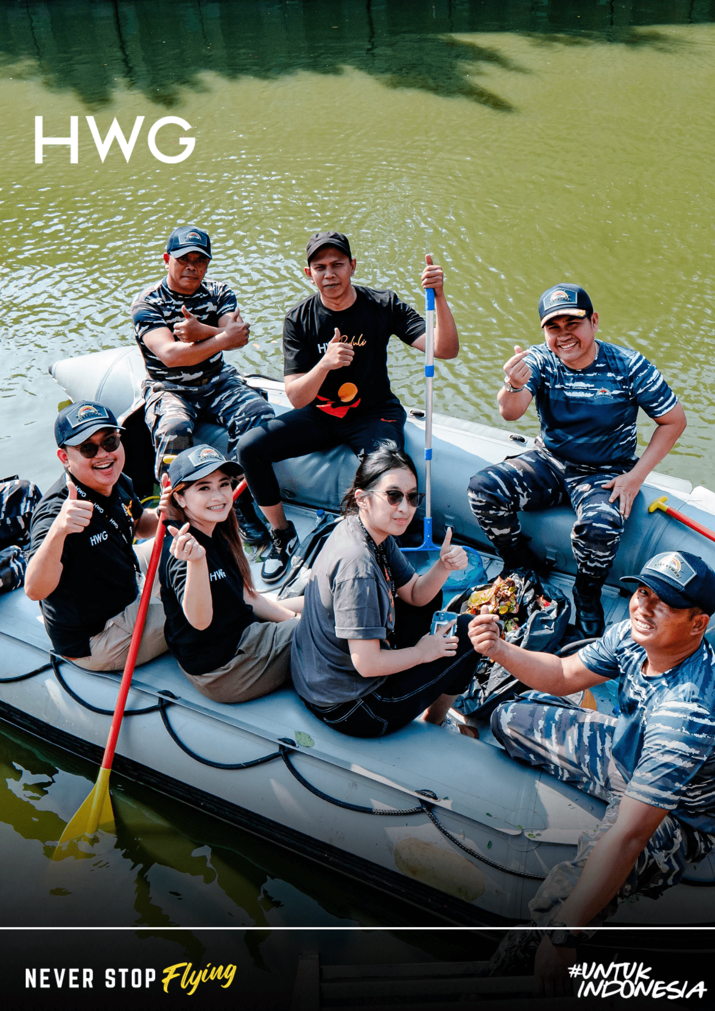 To Celebrate World Rivers Day, HW Peduli and the Indonesian Navy (TNI AL) Organize a River Cleanup Action